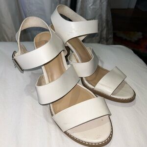 White Minimalist Platform Sandals